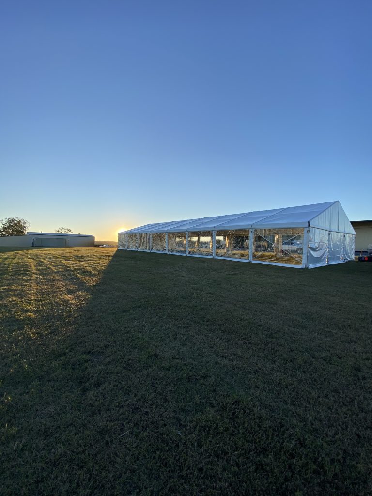 10 x 24m White Roof Marquee