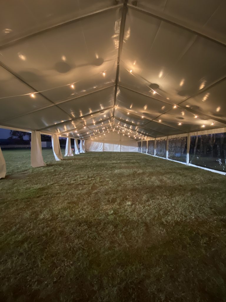 10 x 24m White Roof Marquee